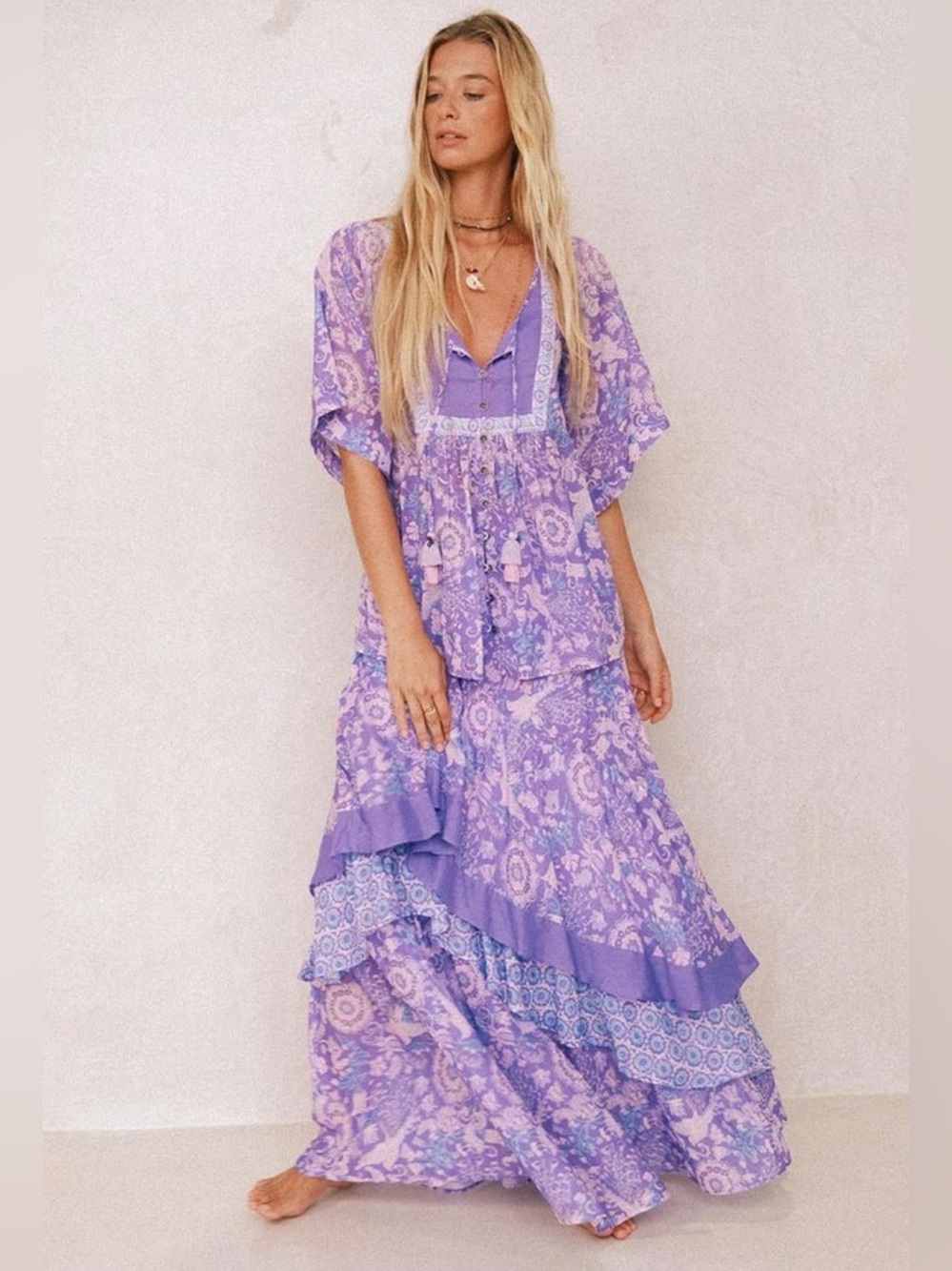 Spell Sannah Maxi skirt and lavender size large NWT
 (skirt only)